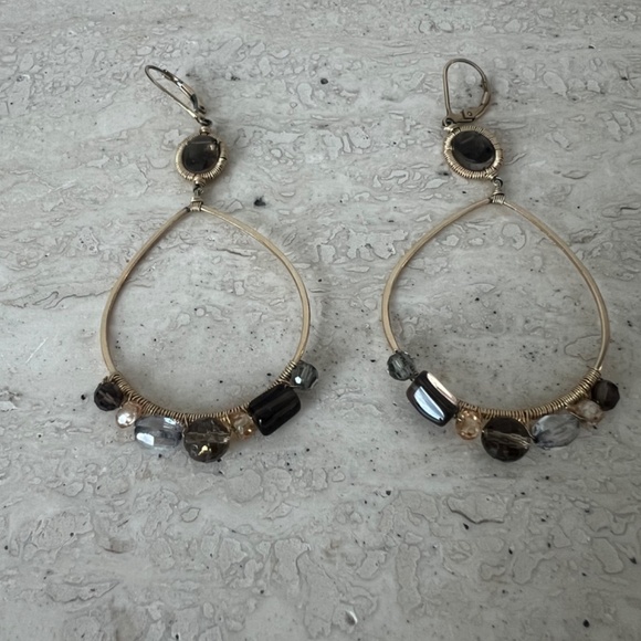 Dana Kellin - Gold and Quartz Earrings - Picture 2 of 6